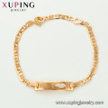 75144 Xuping plomo y aleación de níquel joyería de moda segura tendencia pulsera de oro 18k encanto